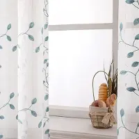 MIULEE Transparante raamgordijnen, Vitragegordijn 225 cm x 140 cm
