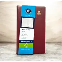 Ryam Zakagenda 2027 - Zakagenda 2027 - Memoplan 7 BORDEAUX met Spiraal (9cm x 15cm)