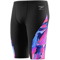 Speedo - Male Spliced Printed Jammer - Zwembroek 4, zwart