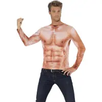 Vegaoo Nep spieren tee shirt - Verkleedkleding - Medium