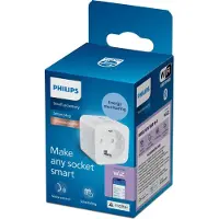 Philips Smart Lighting - Slimme Stekker Met Stroommeter Maak Andere Apparaten Slim Stekkertype F Wit Werkt De WIZ App Wifi