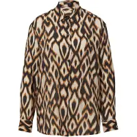 Comma Blouse ecru / cognac / zwart