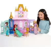 Disney Princess Poppenhuis m. Pop - 60 cm - Dichtbij & Carry Kas - - OneSize - Poppenhuizen