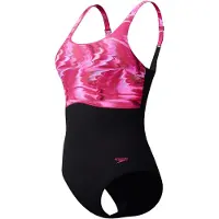 Speedo - Women's Print Contour Eclipse One Piece - Badpak 38, zwart