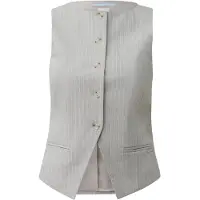 QS Gilet lichtgrijs / wit