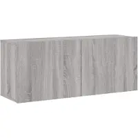 DKD Home Decor Tv-meubel wandgemonteerd 100x30x41 cm grijs sonoma eikenkleurig