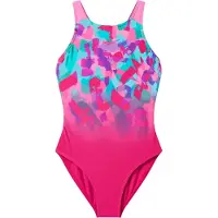 Speedo - Kid's Print Pulseback Swimsuit - Badpak 140, roze