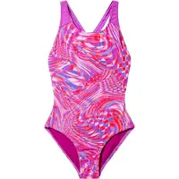 Speedo Badpak - Splashback - Neon Jelly - - 11-12 jaar (146-152) - Badpakken