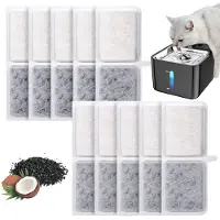 Sonstiges 10 stuks filters voor kattenfonteinen, met actieve kool en natuurlijke harsen, afmetingen 11,2 x 4,5 cm