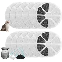 Sonstiges Katzenbrunnen filters, 12 stuks, voor Philips PAW3210/02 drinkfontein, drielaags actiefkool filtersysteem