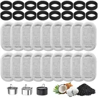 Sonstiges Katzenbrunnen filters, 32 stuks (16 stuks koolstoffilter, 16 stuks schuimfilter) voor drinkfonteinen van roestvrij staal met een inhoud van 3,2 liter en 2 liter