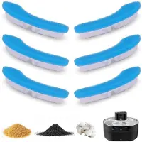 Sonstiges Katzenbrunnen Filter, set van 6, wit-blauw. Vervangingsfilters, 105 mm x 30 mm, geschikt voor roestvrijstalen drinkfonteinen van 3,2 liter en 2 liter