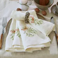 Loberon Servet set van 4 Mistletoe