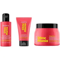 Matrix Glow Mania Super Gloss Protecting Mask 500ml with Mini Colour Protecting Shampoo & Conditioner