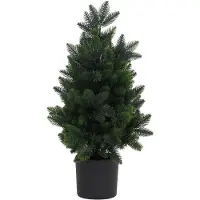 MCW Kunstspar -R29, decoratieve boom, kunstboom, kunstplant, voor buiten, polyethyleen, 55 cm