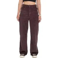 Volcom - Damesbroeken - Weellow II Corduroy Pant W Raisin voor Dames van Katoen - Maat 29 US - Bordeauxrood
