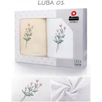 Łóżkoholicy Set van 2 Luxe Katoenen Handdoeken 50x100cm met Borduring