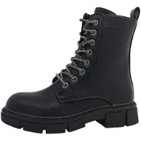 Dockers by Gerli Kinderschuhe Mädchen Schnürstiefel Schwarz Freizeit