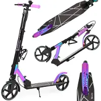 Raven Kinderen scooter, kickroller, cityroller, merk , model Estelle PRO, kleur zwart, wielen 200mm