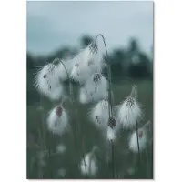 Tulup Polycanvas Poster - Lelies, Turkoois - A4 - Wit Design - Rechthoek - Muurdecoratie - Woonkamer - Klassiek