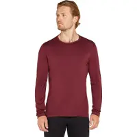 Icebreaker - Thermokleding - M Merino 200 Oasis LS Crewe Port voor Unisex van Wol - Maat S - Bordeauxrood