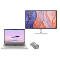 Lenovo Chromebook 14 + L27h 4A 2K QHD Monitor & Bluetooth Silent Mouse MediaTek Kompanio Ultra 910-processor 2,10 GHz , ChromeOS, 256 GB UFS 4.0 - IPVISNL13