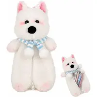 VHV - Pluche Etui Hond - Kinderpennenzak - 20 x 13 x 3 cm -Grote Capaciteit Pencil Case - Voor School,Examen,Cadeau gevens