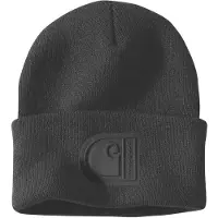 Carhartt Muts Men Knit Cuffed C Patch Beanie Black