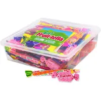 Fruit-tella Chewy Mix 600g - individueel verpakt uitdeelsnoep in herbruikbare tubo - fruitige snoepmix