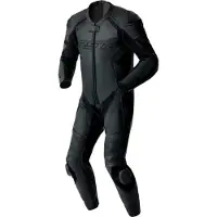 Rst S1 D3O, leren pak 1st. geperforeerd ,zwart/zwart ,XL