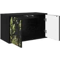 vidaXL Wand gemonteerd TV Kast RHENEN 69 x 33 x 40 cm Zwart eiken