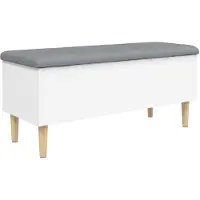 vidaXL Opbergbankje 102x42x46 cm bewerkt hout wit