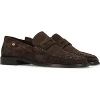 Fred de la bretoniere Women Bodil Beau Loafer Suede Dark Brown-Schoenmaat 39