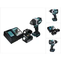 Makita DTW 701 RF accu slagmoersleutel 18 V 700 Nm 1/2" XPT Borstelloos + 2x oplaadbare accu 3.0 Ah + lader