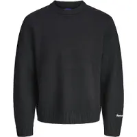 Jack & Jones JUNIOR pullover zwart Trui Jongens Sweat Ronde hals Effen - maat 176