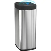 HOMCOM Sensor Prullenbak - Metaal - 26,5x35,5x68cm - Zilver