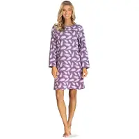 Comtessa Nachthemd 'Like a Feather' - Dames Nachtmode - Lange Mouw - Paars - Maat 48