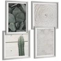 Wallfluent 4-Delige Schilderij Set - Zomerse Texturen Van Dichtbij In Een Tropisch Klimaat - 40 x 40 cm En 40 x 60 cm - Wanddecoratie - Woonkamer Decoratie - Moderne Wanddecoratie