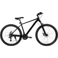 Happiq Mountainbike – Voor heren en dames – 21 versnellingen / mechanische schijfremmen / voorverende vork – Zwart / 69 cm