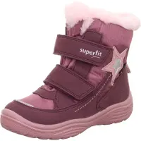 Superfit Snowboots 'CRYSTAL' grijs / bessen / roodviolet