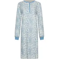 Pastunette Nachthemd 'Soft Paisley' lichtblauw / offwhite
