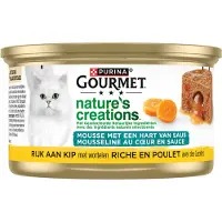 Gourmet natures creations hart van saus kip - 24x85 gr - Kattenvoer - Kattenbrokken