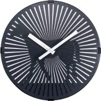 Nextime Wandklok Nextime Horse Ø30,5 Plastic Motion Zwart