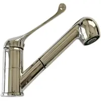 Aquanello Keukenmengkraan met lange hendels, uittrekbaar, chroom, Medic CR-1006-MD,