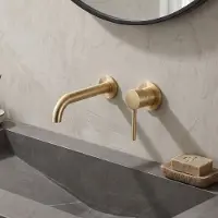 Saniclear Brass inbouw wastafelkraan geborsteld messing / mat goud