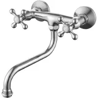 Aquanello Keukenmengkraan, wandmontage, chroom, Heritage Ascot CR-4111-HA,