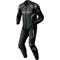 Rst S1 D3O, leren pak 1st. geperforeerd ,Zwart/Neon-Geel/Grijs ,L
