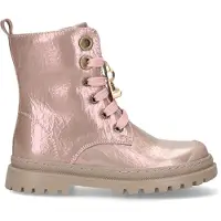 Shoesme suède enkelboots met profielzool - roze metallic Meisjes Imitatieleer - maat 33