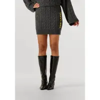 Alix The Label Dames Rokken Ladies Knitted Cable Skirt - Donkergrijs - Maat M