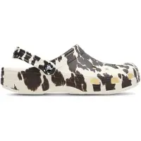 Crocs Clogs donkerbruin / wit